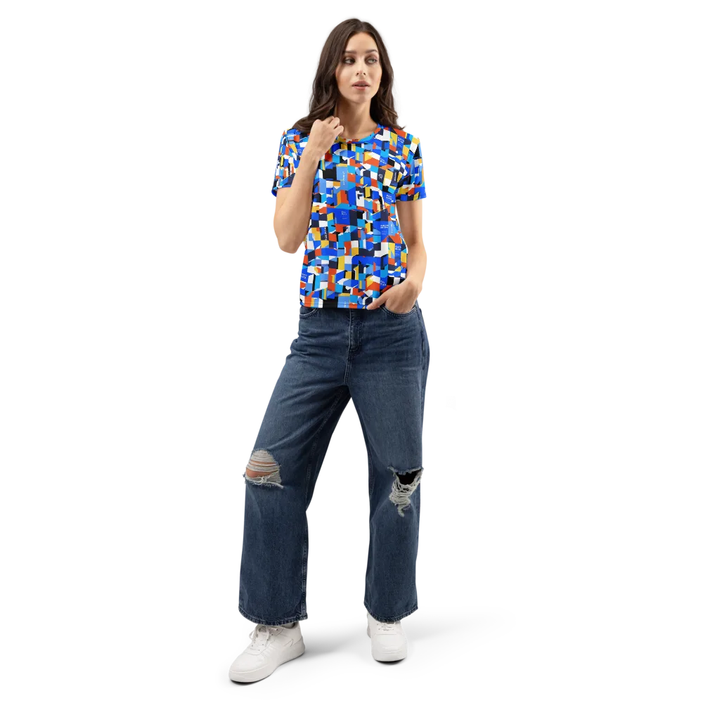 Electric Block Party on Women's Crew Neck T-Shirt — Front
