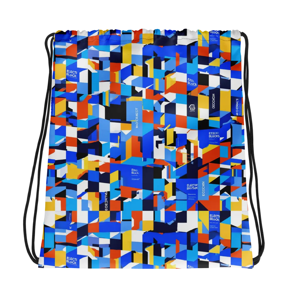 Electric Block Party on Drawstring Bag — Photo