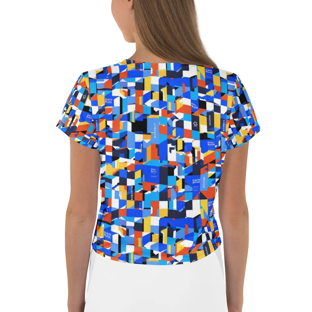 Electric Block Party on Crop Tee — Back
