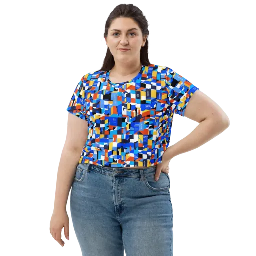 Electric Block Party on a Crop Tee