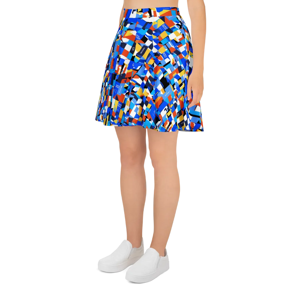 Electric Block Party on Skater Skirt — Left