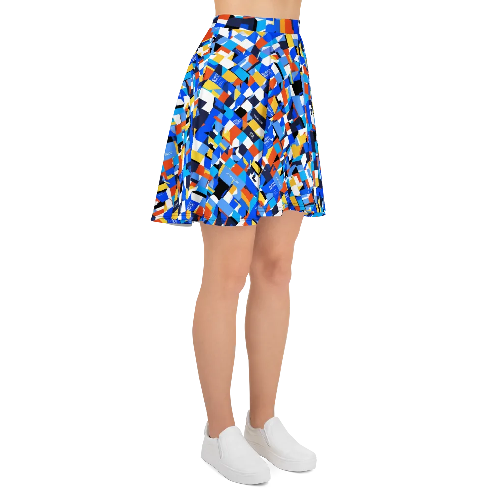 Electric Block Party on Skater Skirt — Right