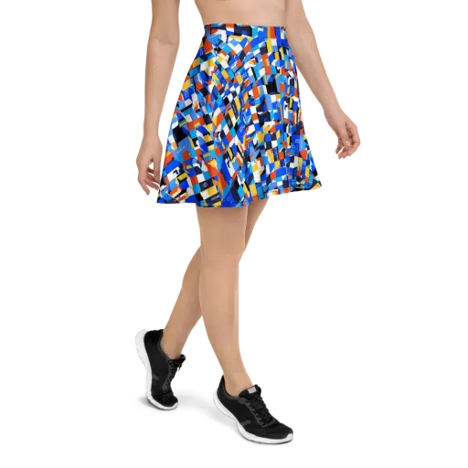 Electric Block Party on a Skater Skirt