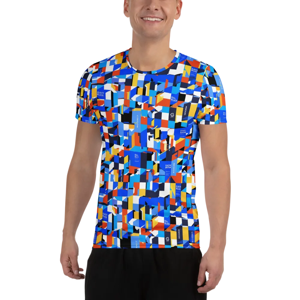 Electric Block Party on Men's Athletic T-Shirt — Front