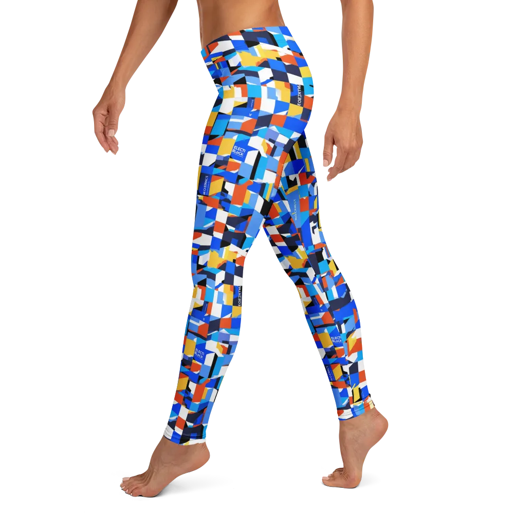 Electric Block Party on Leggings — Left