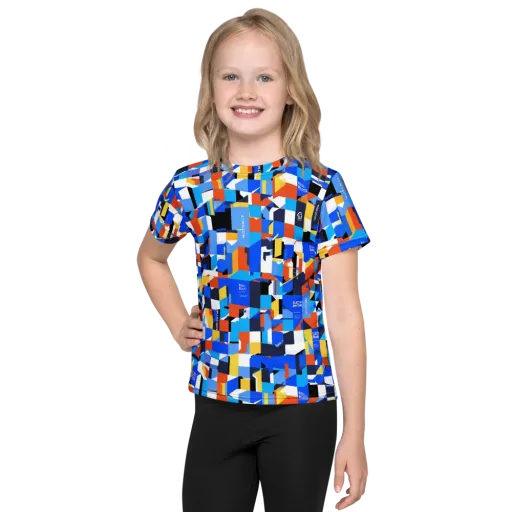 Electric Block Party on a Kids Crew Neck T-Shirt