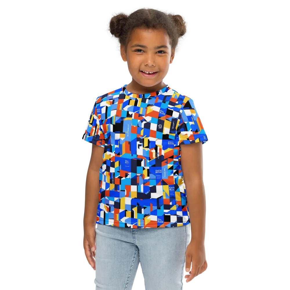 Electric Block Party on Kids Crew Neck T-Shirt — Front