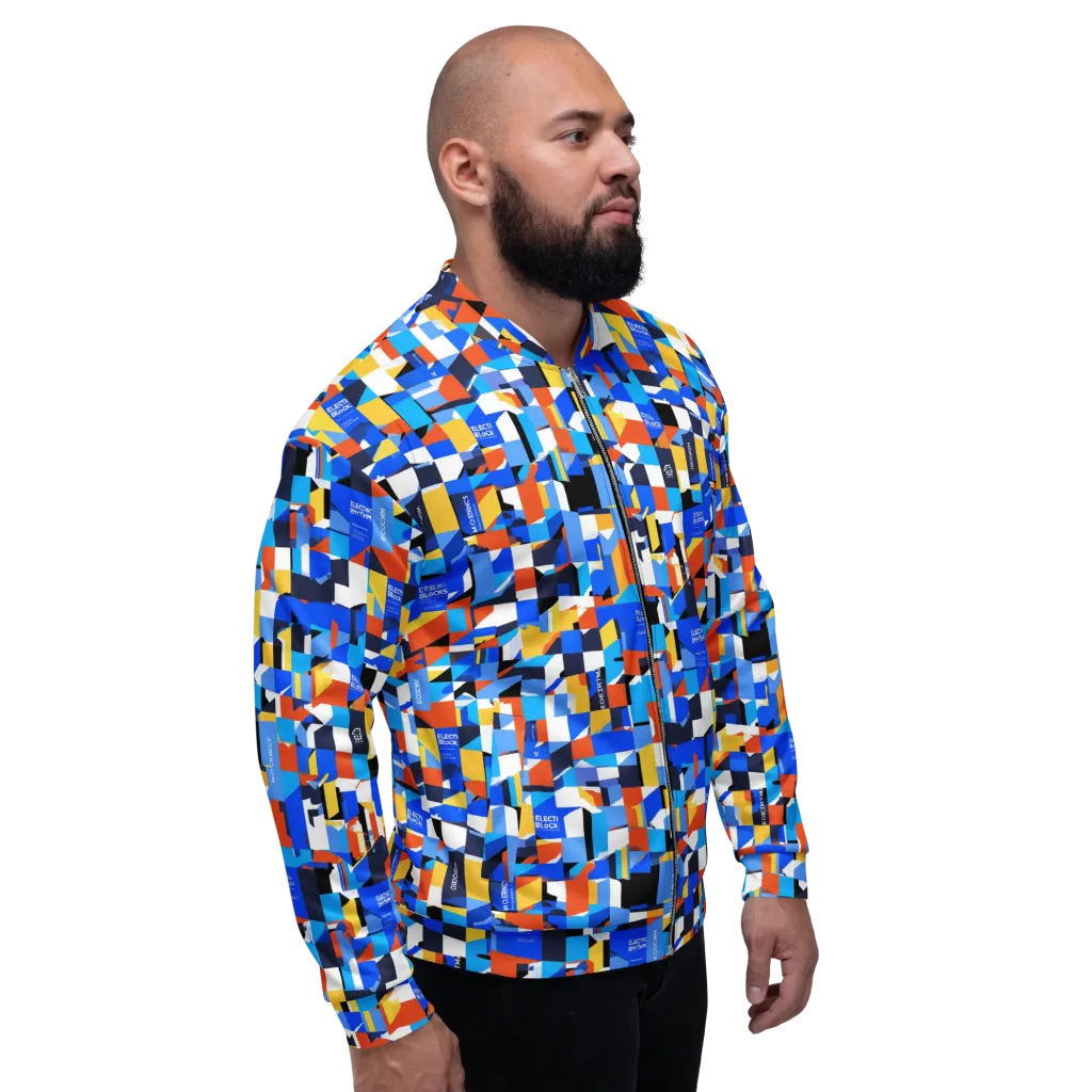 Electric Block Party on Bomber Jacket — Right
