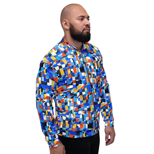 Electric Block Party on a Bomber Jacket