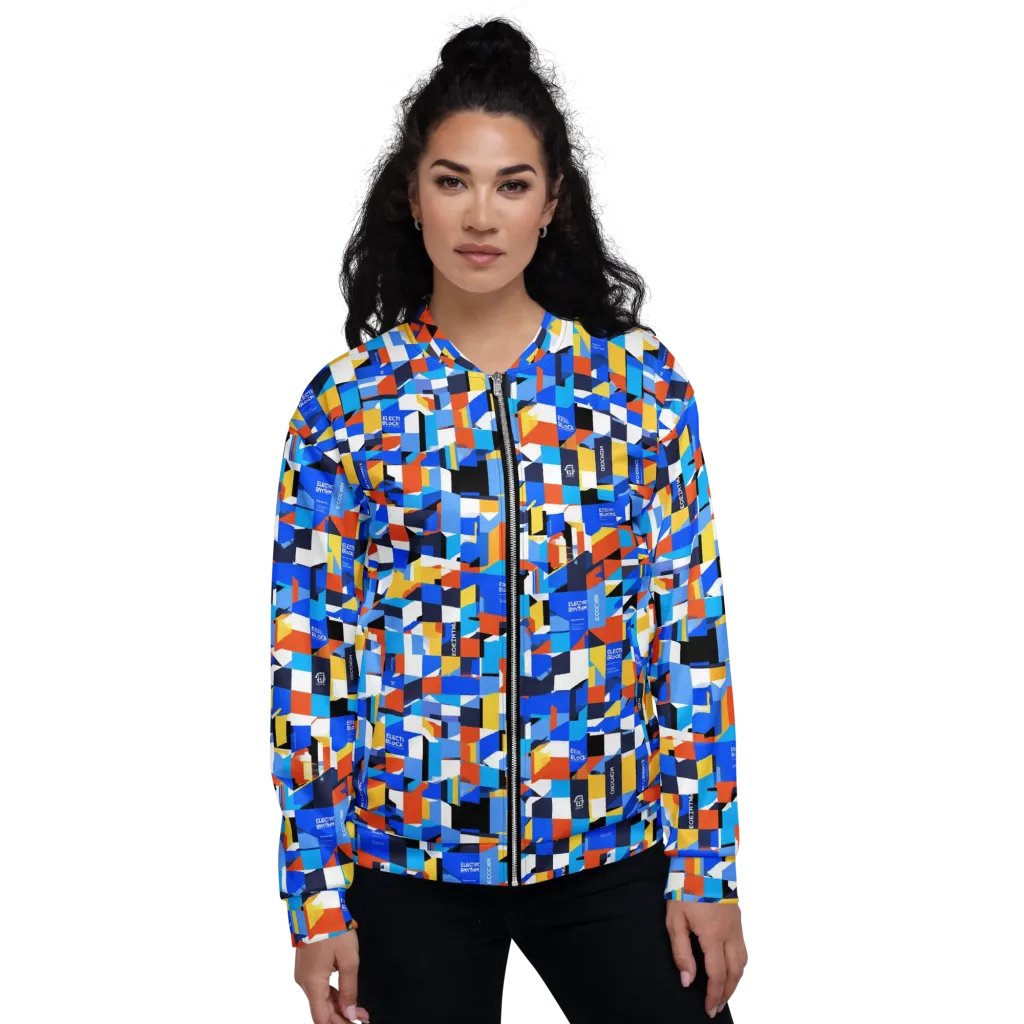 Electric Block Party on Bomber Jacket — Front
