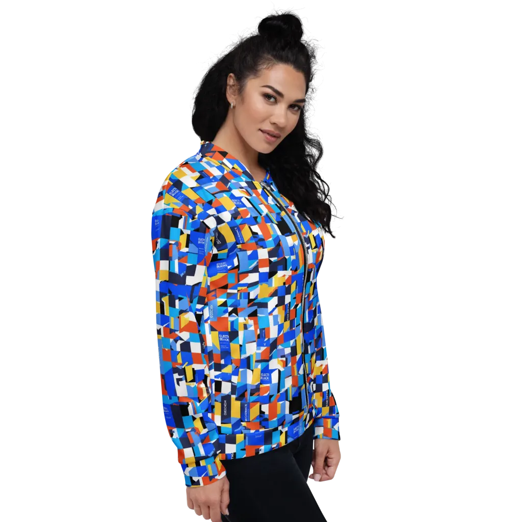 Electric Block Party on Bomber Jacket — Right