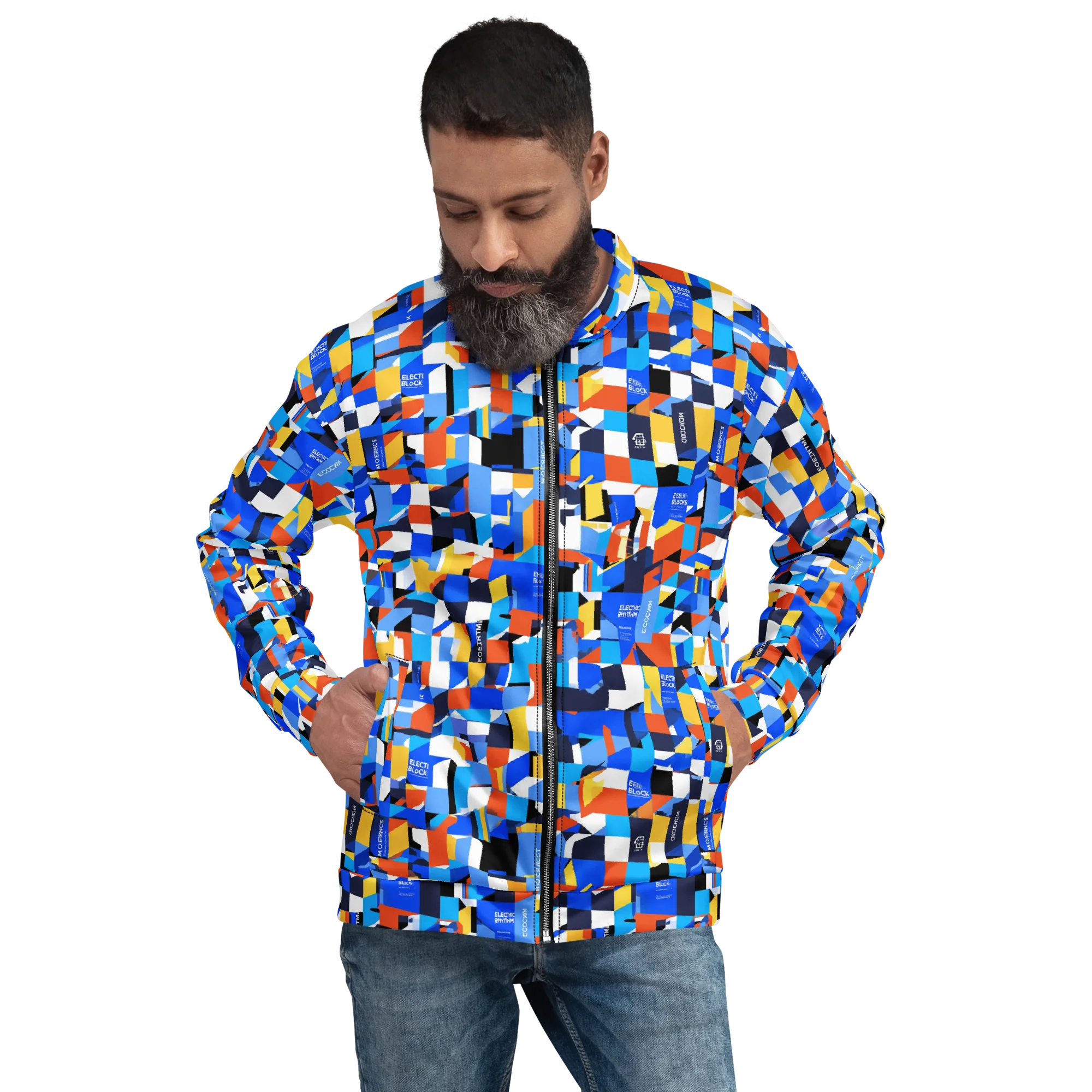 Electric Block Party on Bomber Jacket — Front