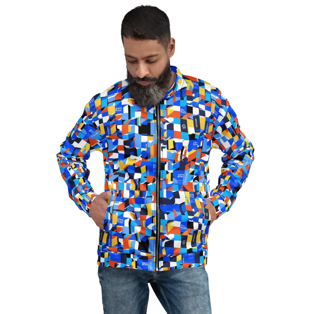 Electric Block Party on Bomber Jacket — Front
