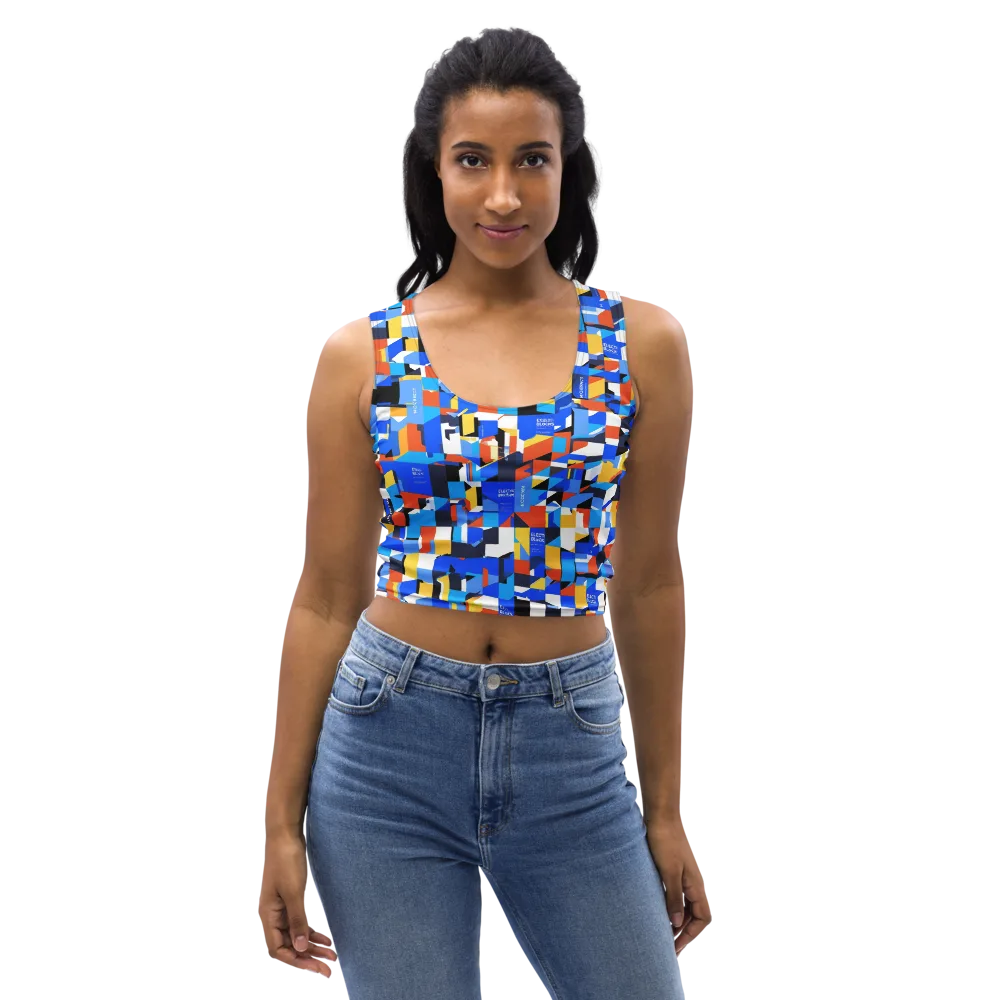 Electric Block Party on Crop Top — Front