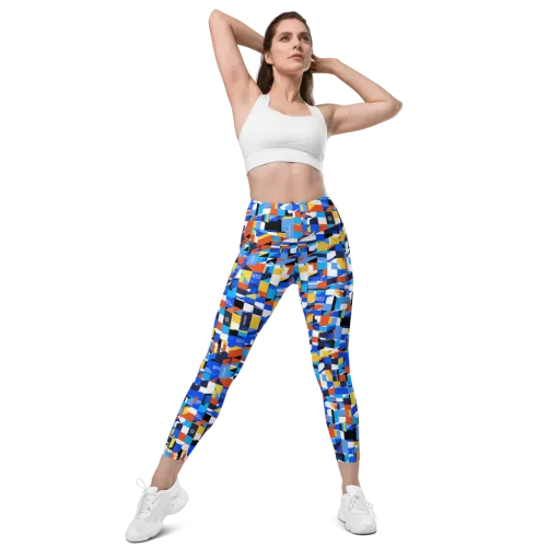 Electric Block Party on a Leggings with Pockets