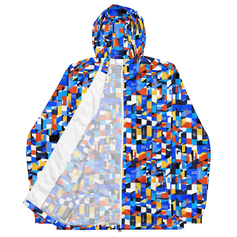Electric Block Party on Men's Windbreaker — Front