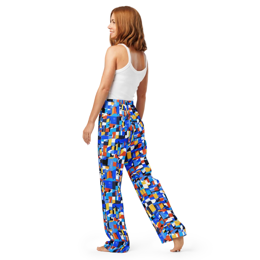 Electric Block Party on Women's Pajama Pants — Back