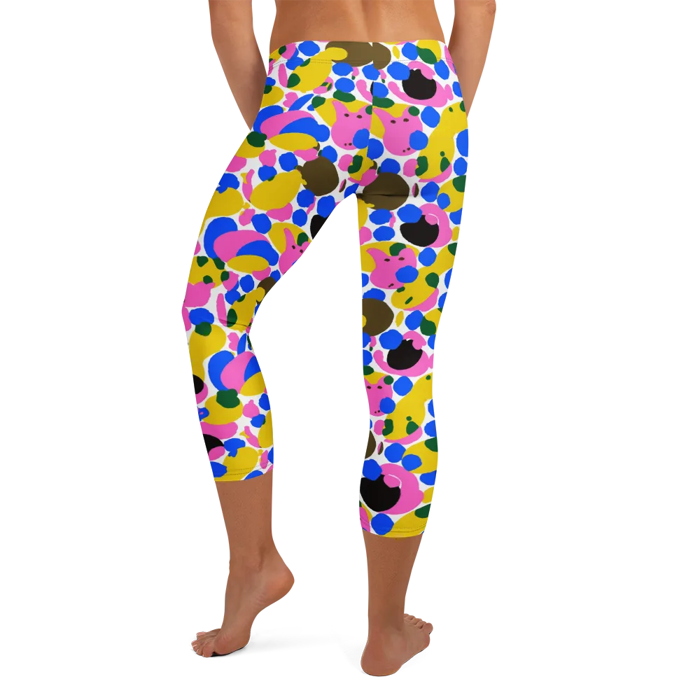 Candy Orchard on Capri Leggings — Back
