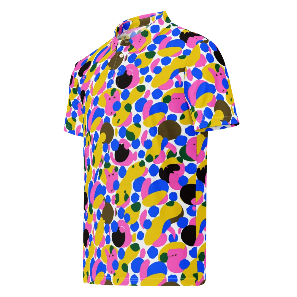 Candy Orchard on Men's Slim Fit Polo Shirt — Left Front
