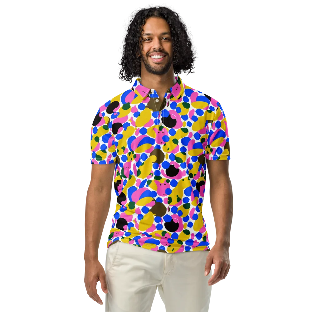 Candy Orchard on Men's Slim Fit Polo Shirt — Front