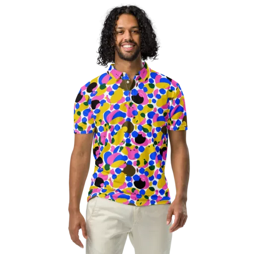 Candy Orchard on a Men's Slim Fit Polo Shirt