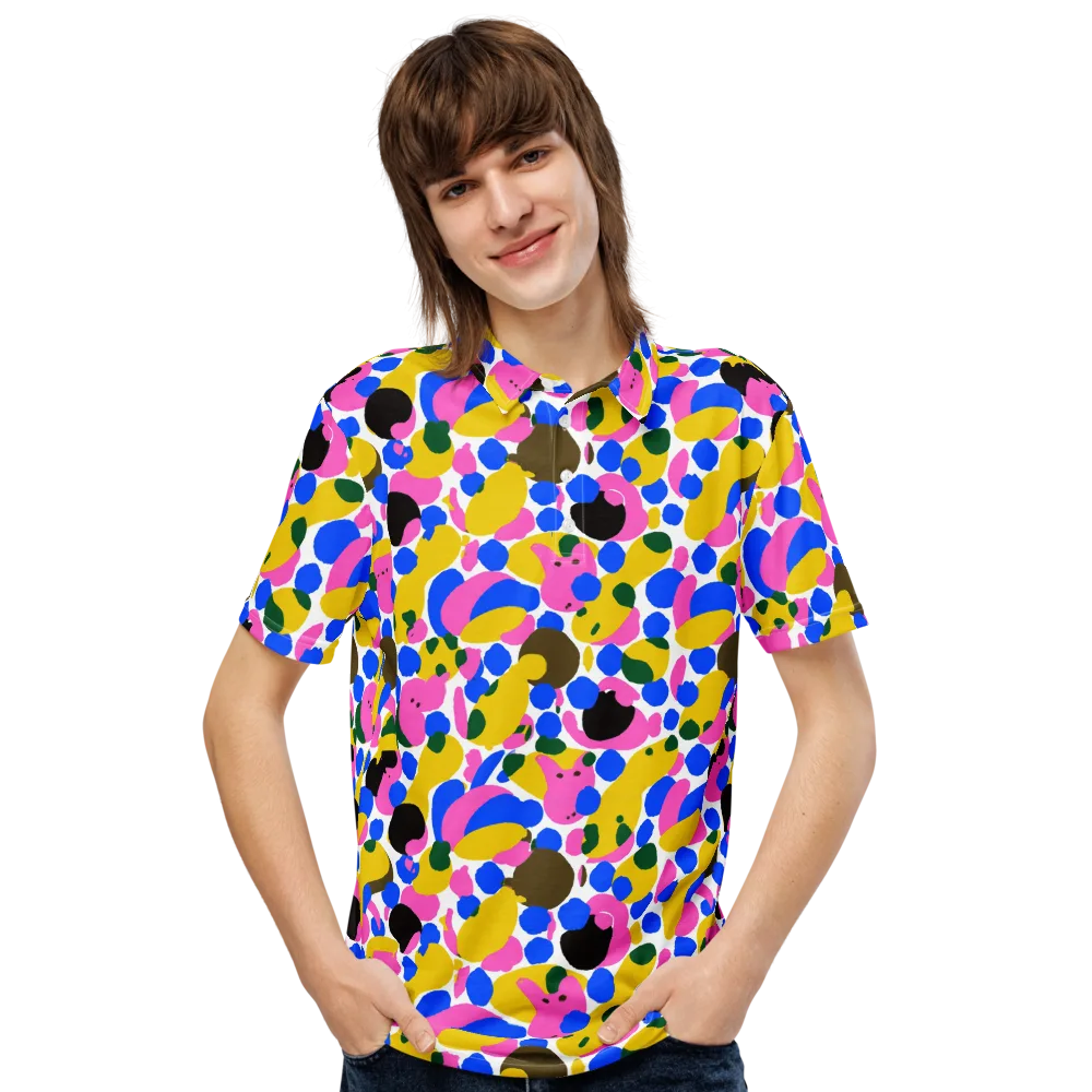 Candy Orchard on Men's Slim Fit Polo Shirt — Front