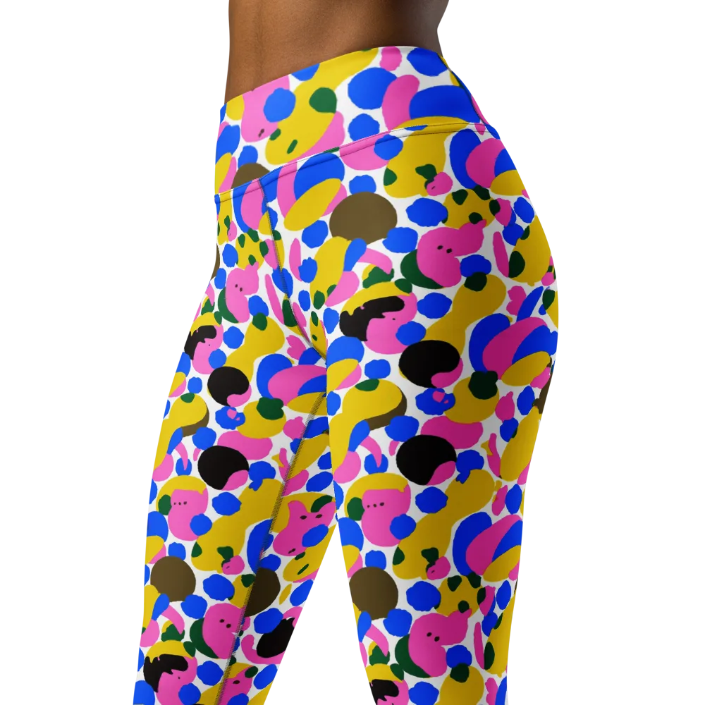 Candy Orchard on Yoga Leggings — Left Front