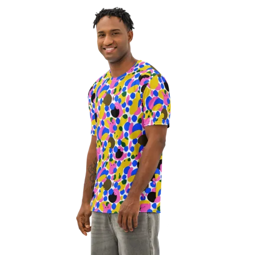 Candy Orchard on a Men's Cotton Crew Neck T-Shirt