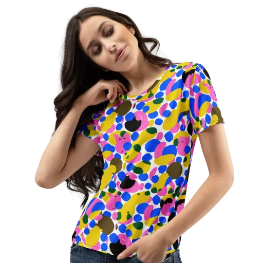Candy Orchard on a Women's Crew Neck T-Shirt