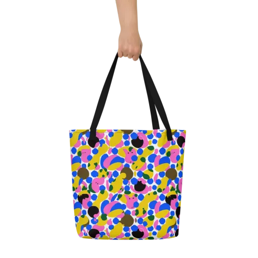 Candy Orchard on a Large Tote Bag W/ Pocket