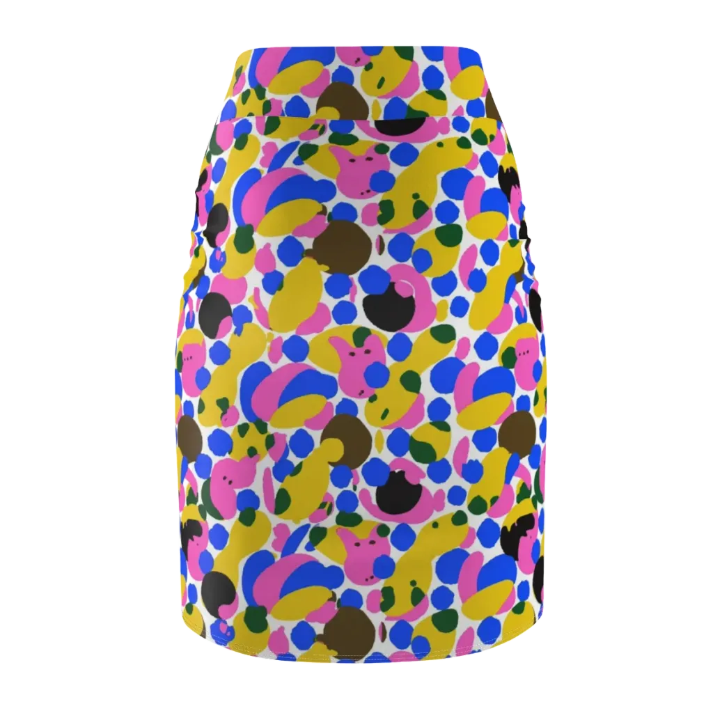 Candy Orchard on Pencil Skirt — Back