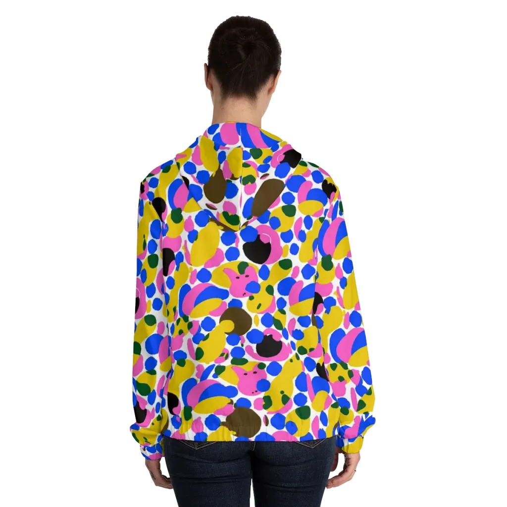 Candy Orchard on Women's Full-Zip Hoodie — Back On Person