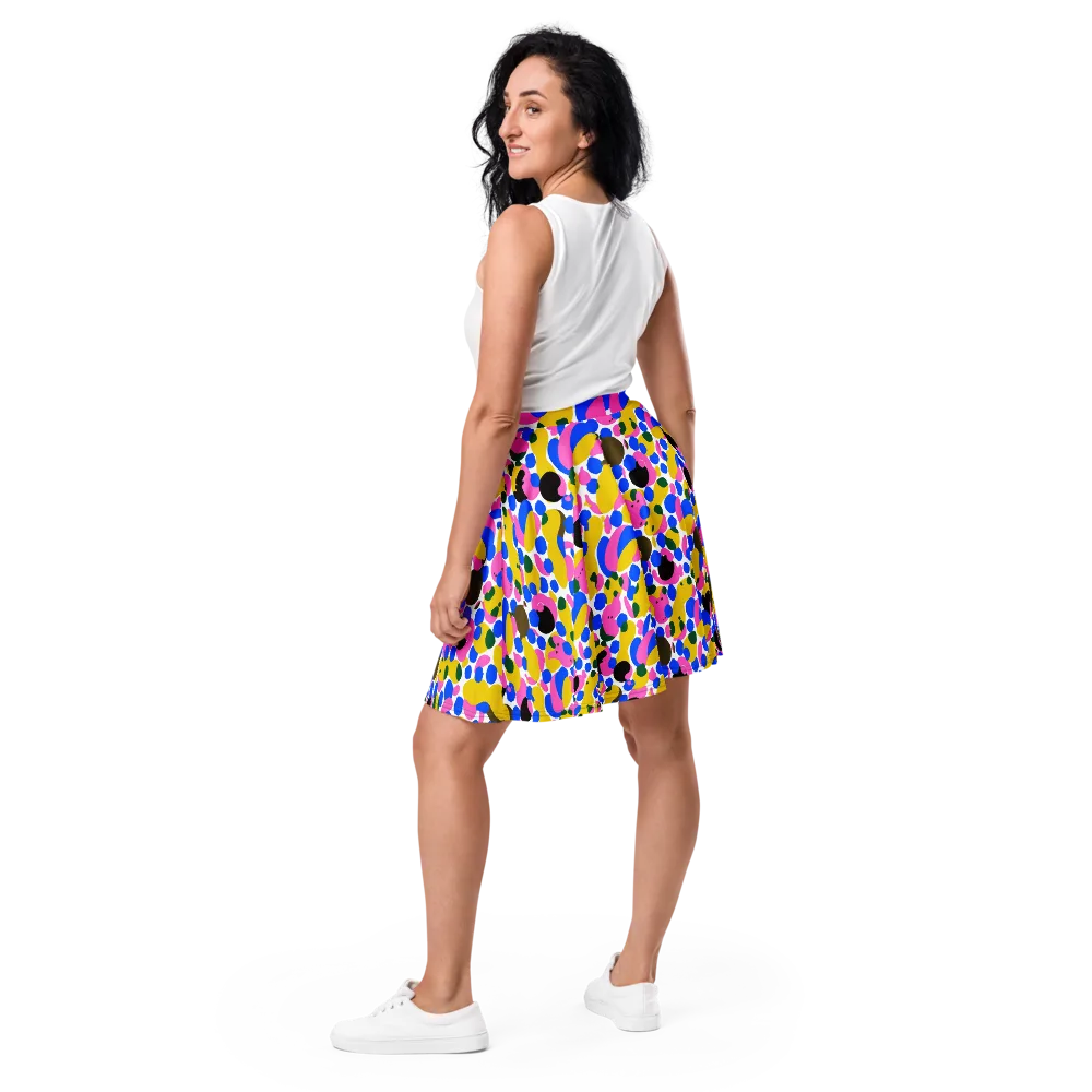 Candy Orchard on Skater Skirt — Back