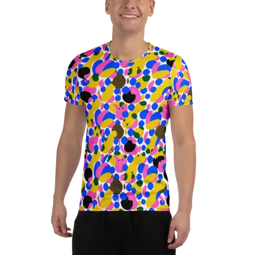 Candy Orchard on a Men's Athletic T-Shirt