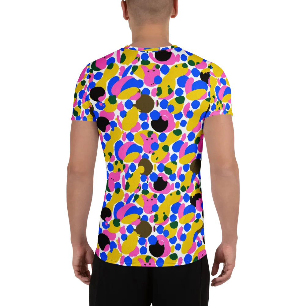 Candy Orchard on Men's Athletic T-Shirt — Back