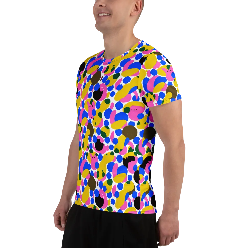 Candy Orchard on Men's Athletic T-Shirt — Left
