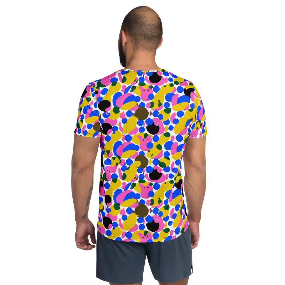 Candy Orchard on Men's Athletic T-Shirt — Back