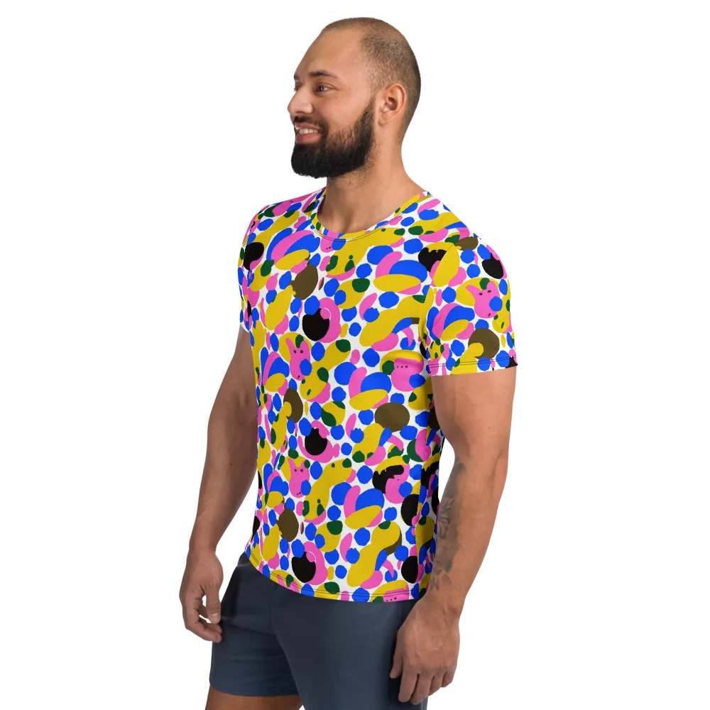 Candy Orchard on Men's Athletic T-Shirt — Left