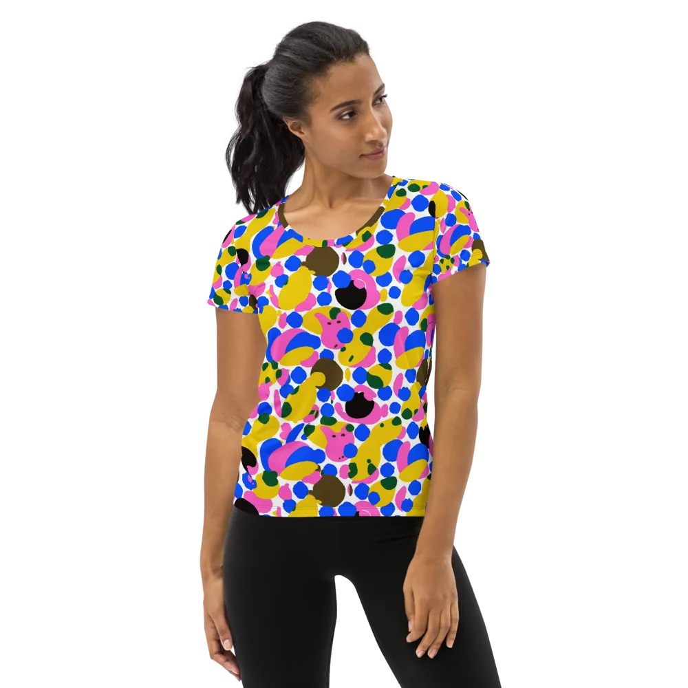 Candy Orchard on Women's Athletic T-Shirt — Front