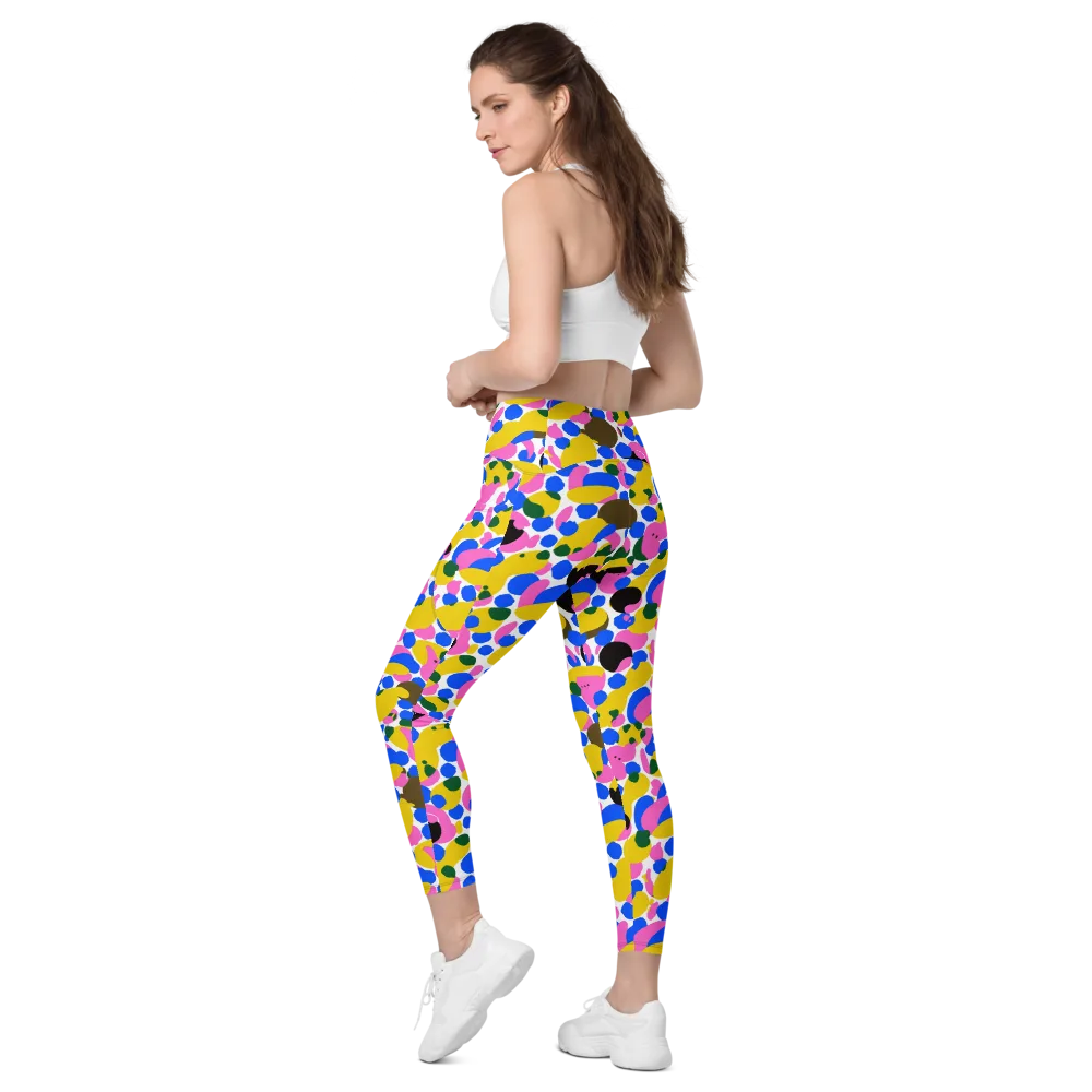 Candy Orchard on Leggings with Pockets — Left Back