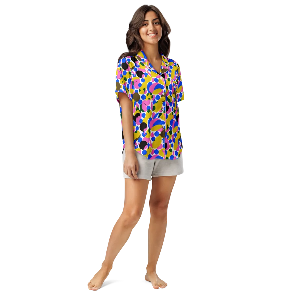 Candy Orchard on Women's Short Sleeve Pajama Top — Front