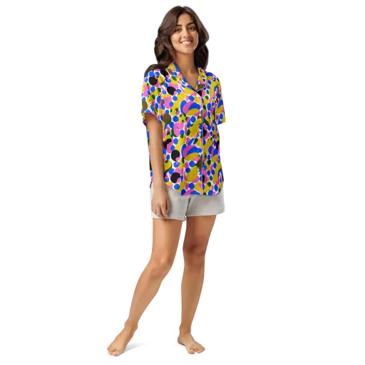 Candy Orchard on a Women's Short Sleeve Pajama Top