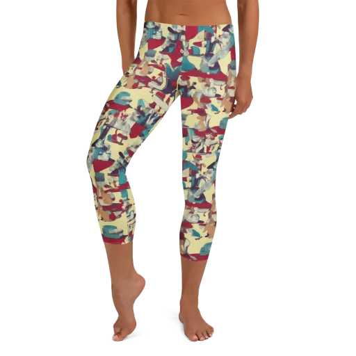 Crimson Tea Salon on a Capri Leggings