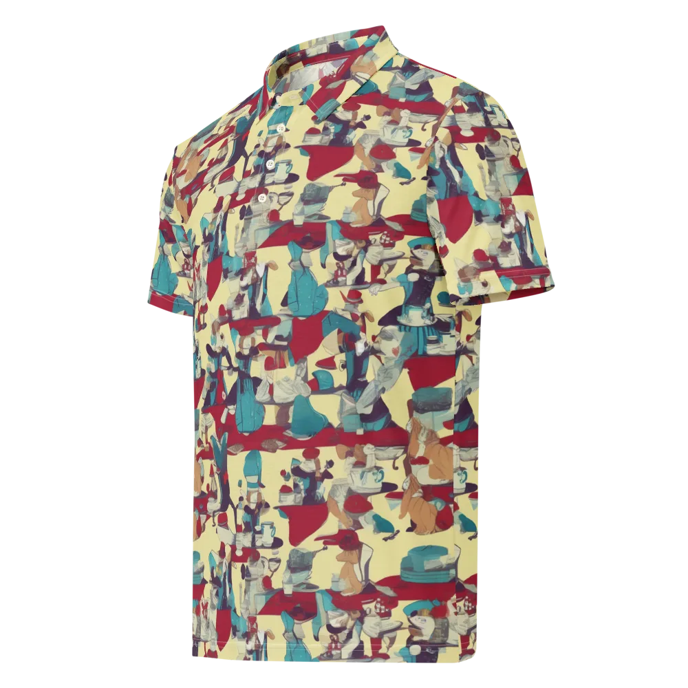Crimson Tea Salon on Men's Slim Fit Polo Shirt — Left Front