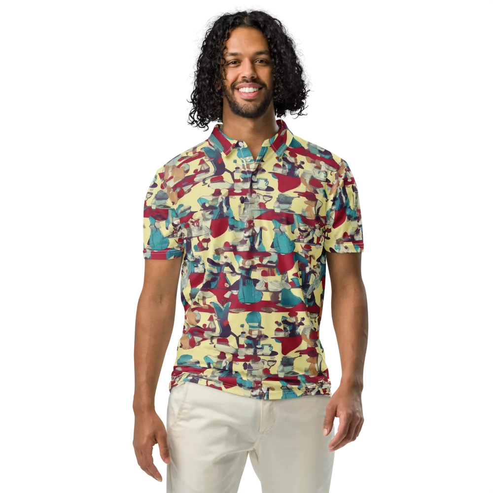 Crimson Tea Salon on Men's Slim Fit Polo Shirt — Front
