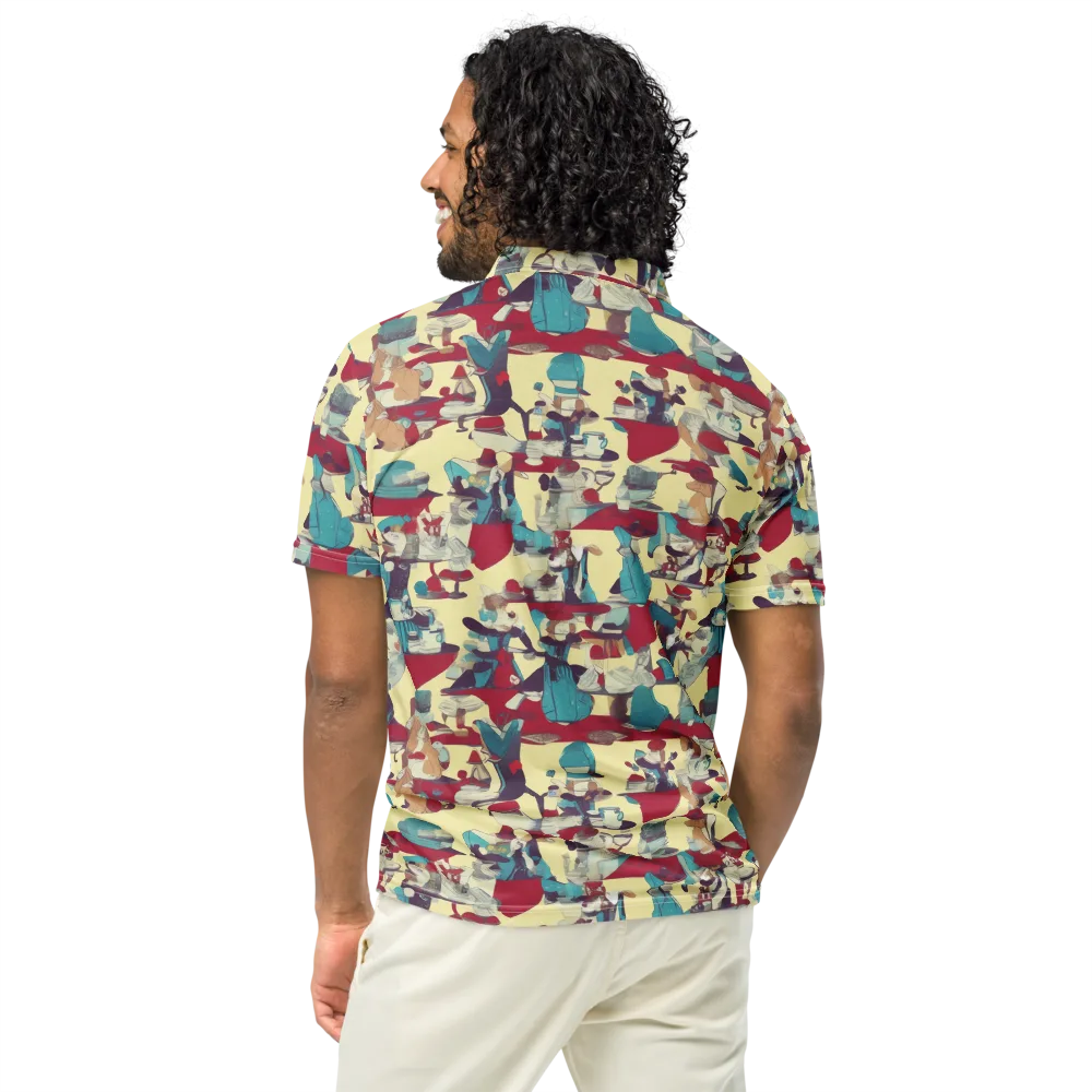 Crimson Tea Salon on Men's Slim Fit Polo Shirt — Back