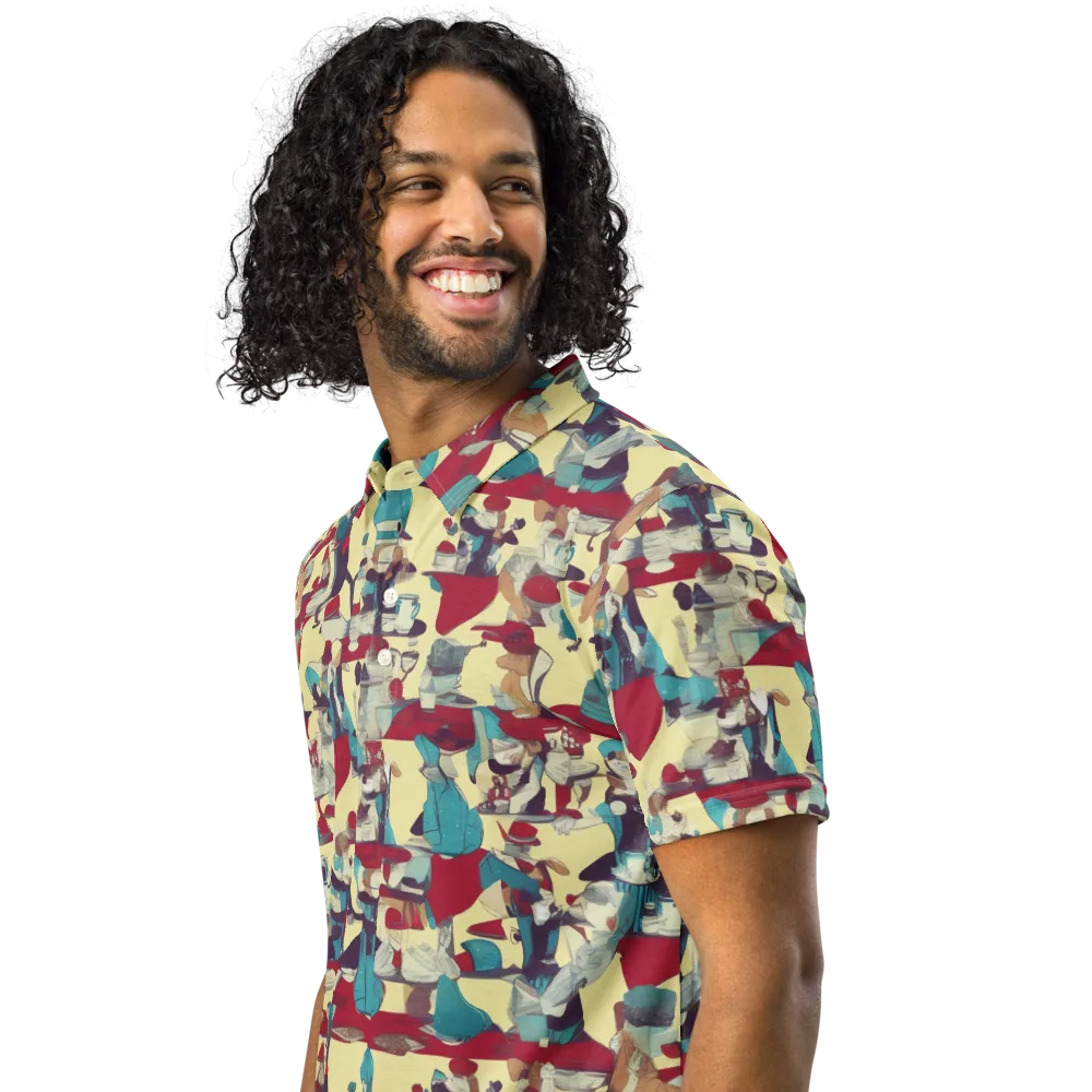 Crimson Tea Salon on Men's Slim Fit Polo Shirt — Left Front