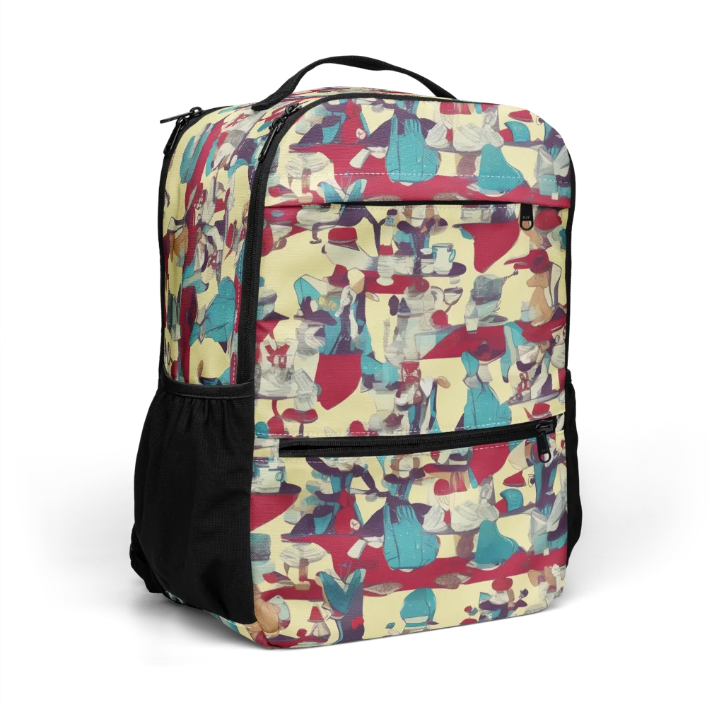 Crimson Tea Salon on Utility Backpack — Right Front