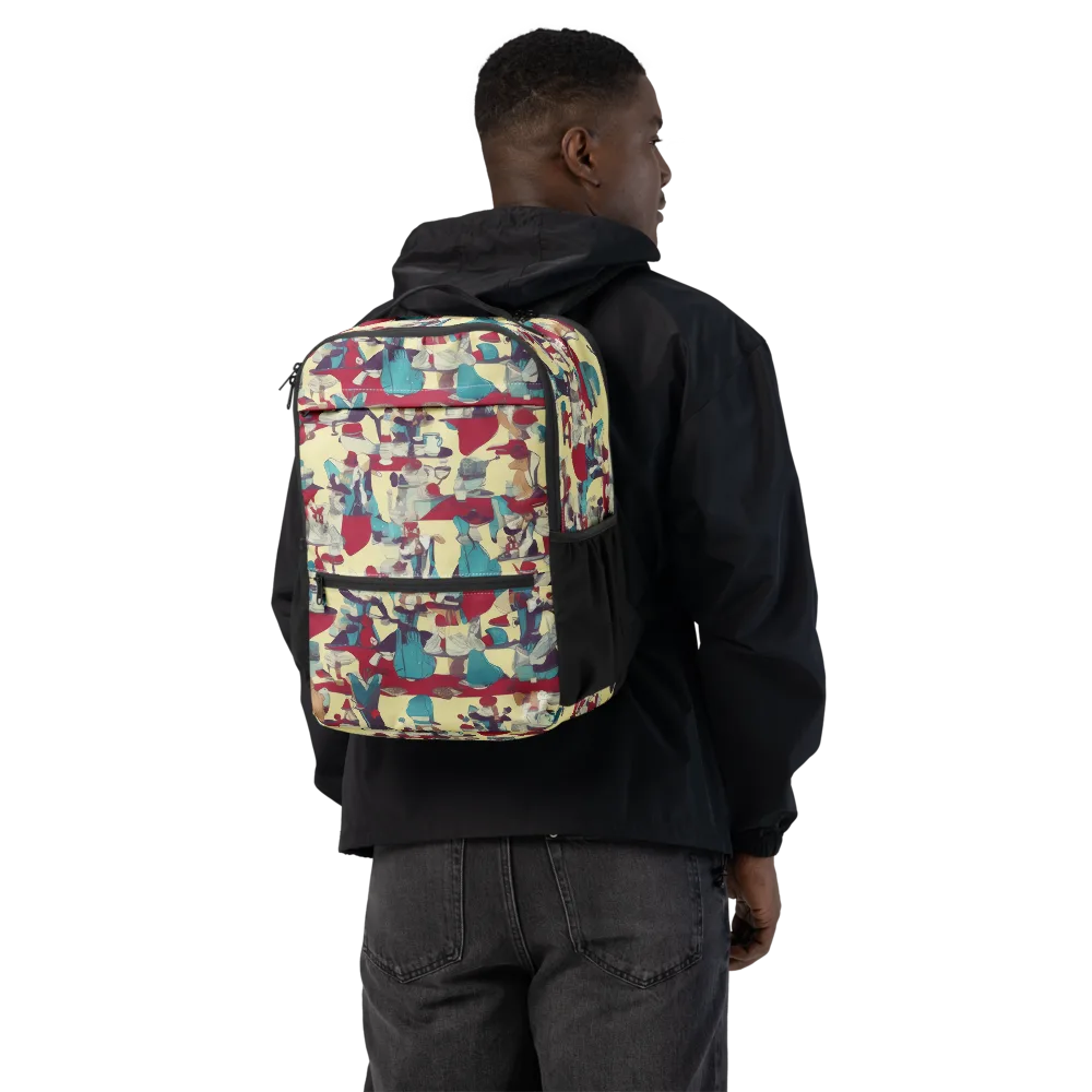 Crimson Tea Salon on Utility Backpack — Back