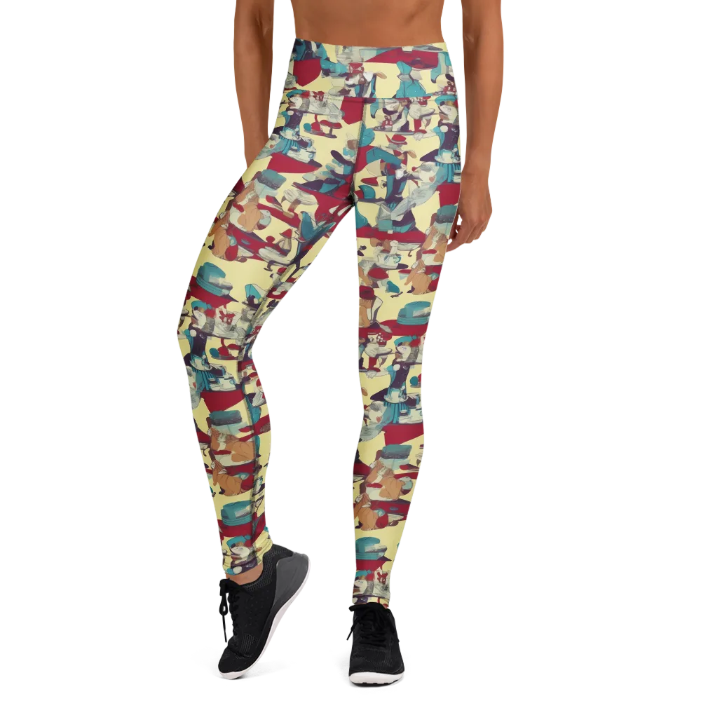 Crimson Tea Salon on Yoga Leggings — Front